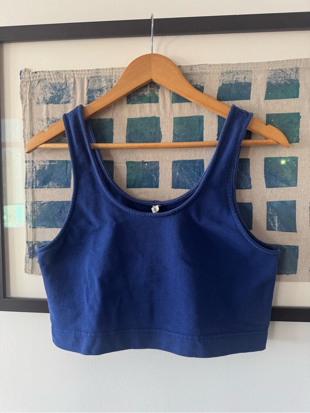 Ilana Kohn Edie Terry Cropped Tank Blue Medium